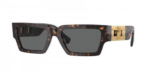 Versace VE4459F Sunglasses, 108/87 HAVANA DARK GREY (TORTOISE)