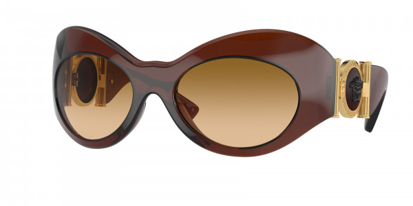 Versace VE4462 Sunglasses, 54462L TRANSPARENT BROWN YELLOW GRADI (BROWN)
