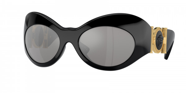 Versace VE4462 Sunglasses, GB1/6G BLACK LIGHT GREY MIRROR SILVER (BLACK)