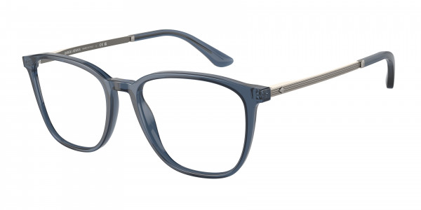 Giorgio Armani AR7250 Eyeglasses, 6035 TRASPARENT BLUE (BLUE)