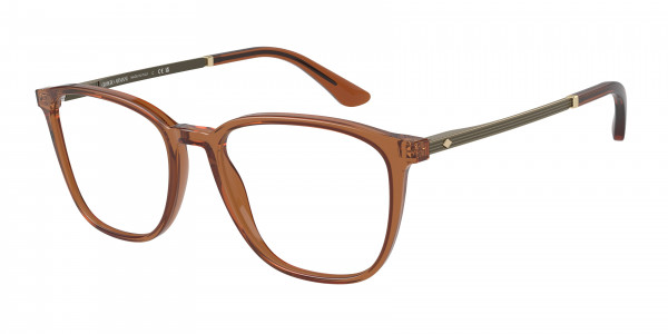 Giorgio Armani AR7250 Eyeglasses, 6046 TRASPARENT BROWN (BROWN)
