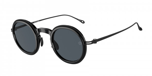 Giorgio Armani AR6147T Sunglasses, 327787 SHINY BLACK DARK GREY (BLACK)