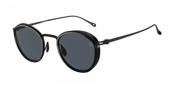 Giorgio Armani AR6148T Sunglasses, 327787 SHINY BLACK DARK GREY (BLACK)