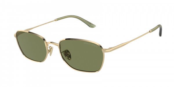 Giorgio Armani AR6151 Sunglasses, 30132A PALE GOLD GREEN (GOLD)