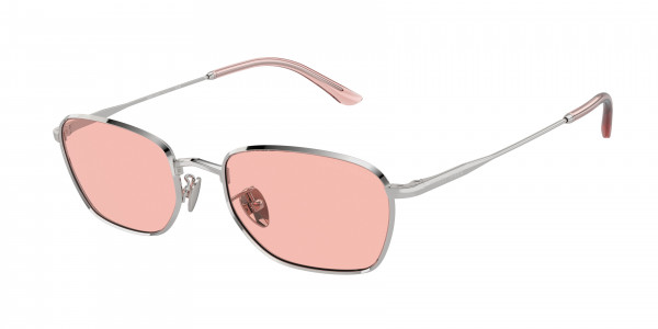 Giorgio Armani AR6151 Sunglasses, 3015/5 SILVER LIGHT PINK (SILVER)