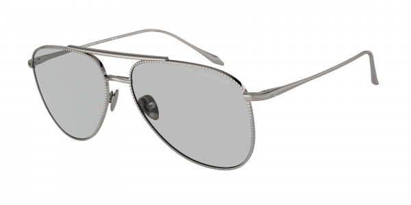 Giorgio Armani AR6152 Sunglasses, 301087 GUNMETAL LIGHT GREY (GREY)