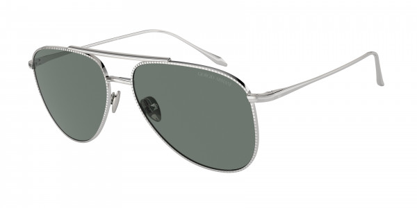 Giorgio Armani AR6152 Sunglasses, 301511 SILVER GREY (SILVER)
