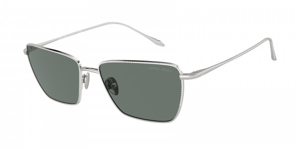 Giorgio Armani AR6153 Sunglasses, 301511 SILVER GREY (SILVER)