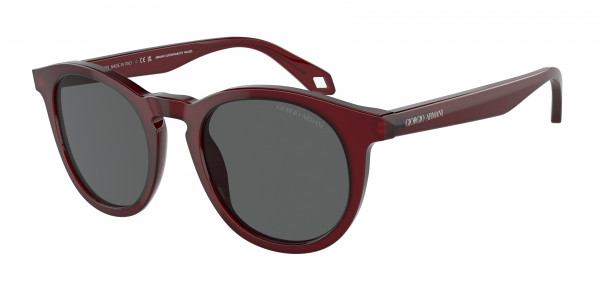 Giorgio Armani AR8192F Sunglasses, 6045B1 OPALINE BORDEAUX DARK GREY (RED)