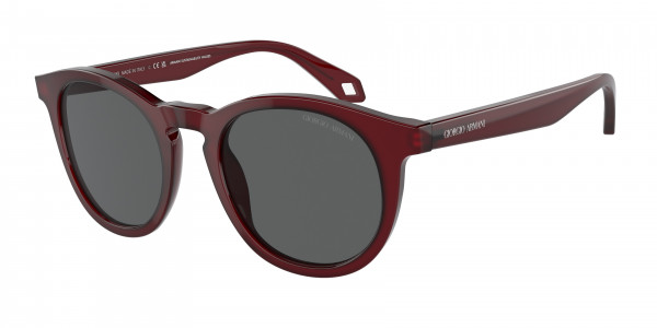 Giorgio Armani AR8192 Sunglasses, 6045B1 OPALINE BORDEAUX DARK GREY (RED)