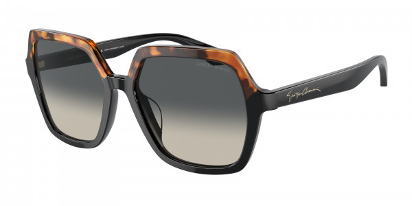 Giorgio Armani AR8193U Sunglasses, 587519 YELLOW HAVANA/BLACK GREY GRADI (TORTOISE)