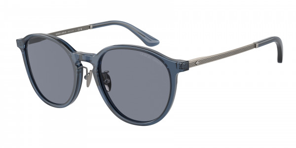 Giorgio Armani AR8196F Sunglasses, 603519 TRASPARENT BLUE BLUE (BLUE)