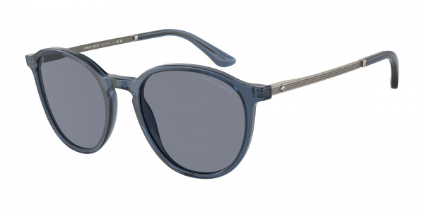 Giorgio Armani AR8196 Sunglasses, 603519 TRASPARENT BLUE BLUE (BLUE)