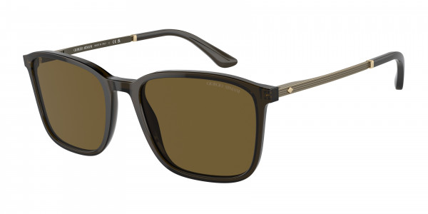Giorgio Armani AR8197 Sunglasses, 503073 TRANSPARENT OLIVE GREEN DARK B (GREEN)