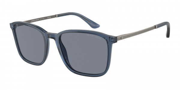 Giorgio Armani AR8197 Sunglasses, 603519 TRANSPARENT BLUE BLUE (BLUE)