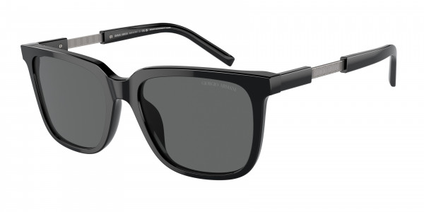 Giorgio Armani AR8202U Sunglasses, 587587 BLACK DARK GREY (BLACK)