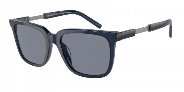 Giorgio Armani AR8202U Sunglasses, 604719 TRASPARENT BLUE BLUE (BLUE)