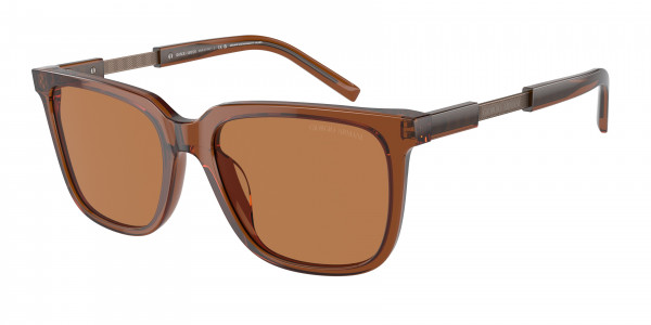 Giorgio Armani AR8202U Sunglasses, 604973 TRASPARENT BROWN BROWN (BROWN)