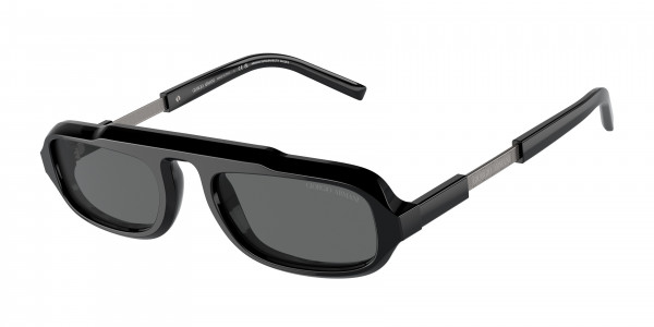 Giorgio Armani AR8203 Sunglasses, 587587 BLACK DARK GREY (BLACK)