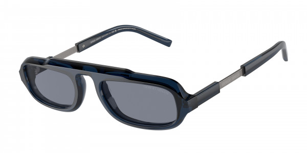 Giorgio Armani AR8203 Sunglasses, 604719 TRASPARENT BLUE BLUE (BLUE)