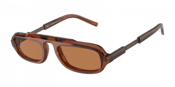 Giorgio Armani AR8203 Sunglasses, 604973 TRASPARENT BROWN BROWN (BROWN)