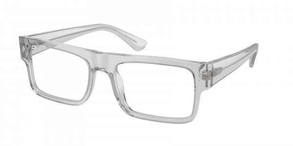 Prada PR A01V Eyeglasses, 17P1O1 TRANSPARENT GREY (GREY)