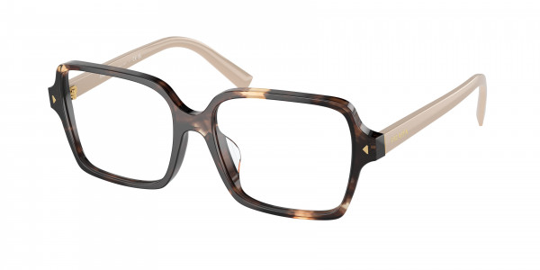 Prada PR A02VF Eyeglasses, 07R1O1 HAVANA CARAMEL (BROWN)