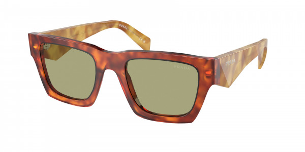 Prada PR A06S Sunglasses, 11P60C COGNAC TORTOISE GREEN (BROWN)