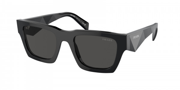 Prada PR A06S Sunglasses, 16K08Z BLACK DARK GREY (BLACK)