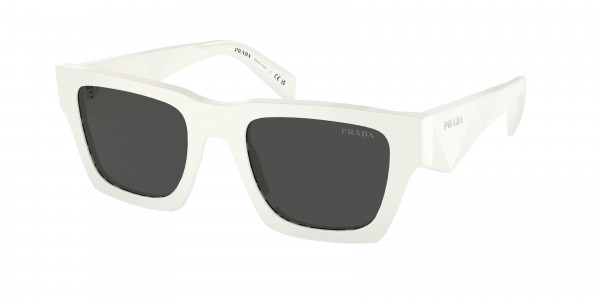 Prada PR A06S Sunglasses, 17K08Z TALC DARK GREY (WHITE)