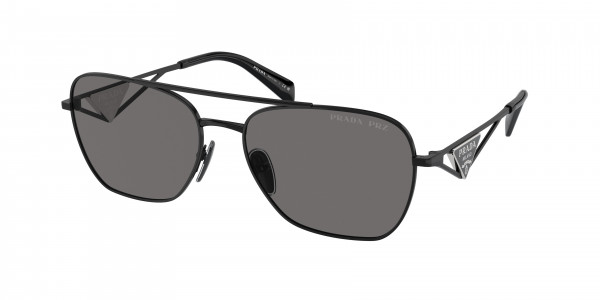 Prada PR A50S Sunglasses, 1AB5Z1 BLACK DARK GREY POLAR (BLACK)