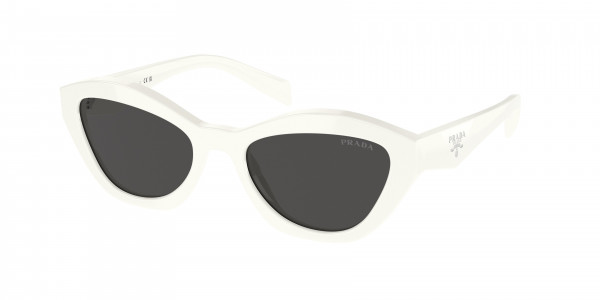 Prada PR A02S Sunglasses, 17K08Z WHITE DARK GREY (WHITE)