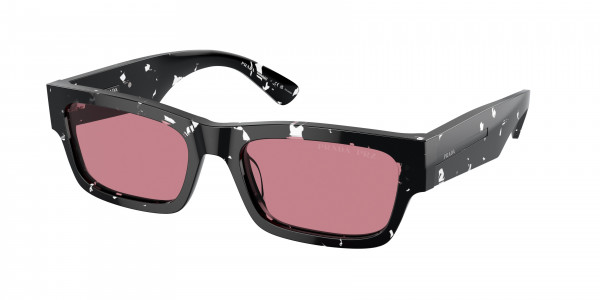 Prada PR A03S Sunglasses, 15O70C HAVANA BLACK/TRANSPARENT POLAR (BROWN)