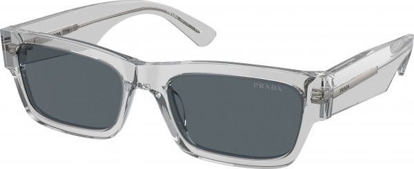 Prada PR A03S Sunglasses, 17P0A9 CRYSTAL GREY BLUE (GREY)