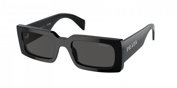 Prada PR A07S Sunglasses, 1AB5S0 BLACK DARK GREY (BLACK)