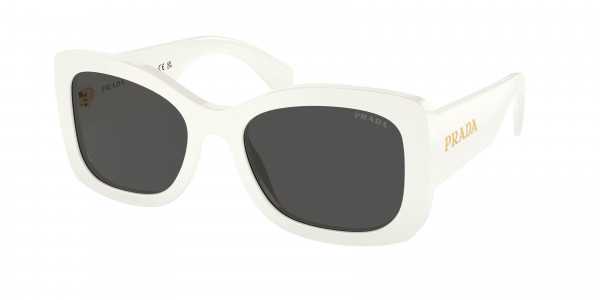 Prada PR A08SF Sunglasses, 1425S0 TALC DARK GREY (WHITE)