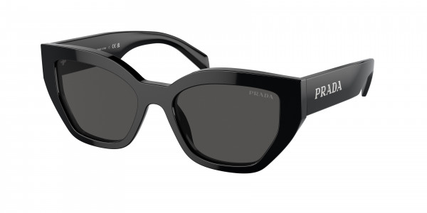Prada PR A09SF Sunglasses, 1AB5S0 BLACK DARK GREY (BLACK)