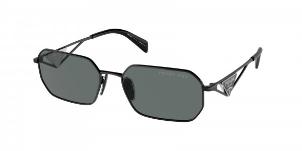 Prada PR A51S Sunglasses, 1AB5Z1 BLACK BLACK GREY POLAR (BLACK)