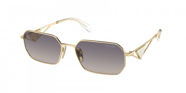 Prada PR A51S Sunglasses, ZVN30C PALE GOLD GRAD BLUE MIRROR INT (GOLD)