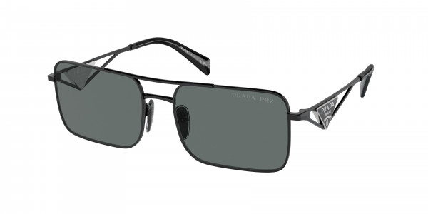 Prada PR A52S Sunglasses, 1AB5Z1 BLACK DARK GREY POLAR (BLACK)
