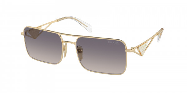 Prada PR A52S Sunglasses, ZVN30C PALE GOLD GRAD BLUE MIRROR INT (GOLD)