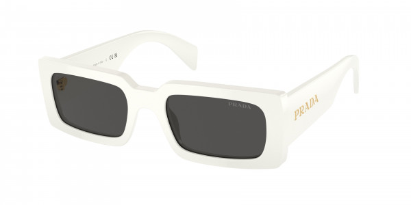 Prada PR A07SF Sunglasses, 1425S0 WHITE IVORY DARK GREY (WHITE)