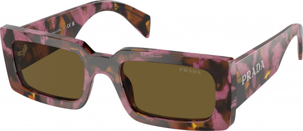 Prada PR A07SF Sunglasses, 18N01T COGNAC TORTOISE DARK BROWN (BROWN)