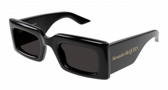Alexander McQueen AM0433S Sunglasses, 001 - BLACK with GREY lenses