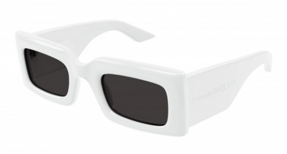Alexander McQueen AM0433S Sunglasses, 005 - WHITE with GREY lenses
