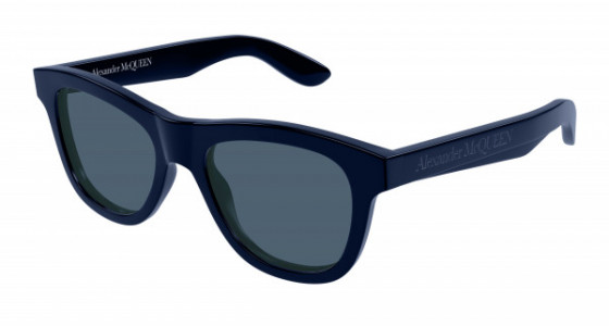 Alexander McQueen AM0421S Sunglasses, 005 - BLUE with BLUE lenses