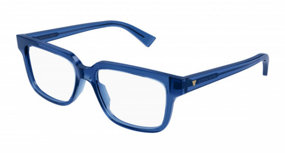 Bottega Veneta BV1256O Eyeglasses, 008 - BLUE with TRANSPARENT lenses