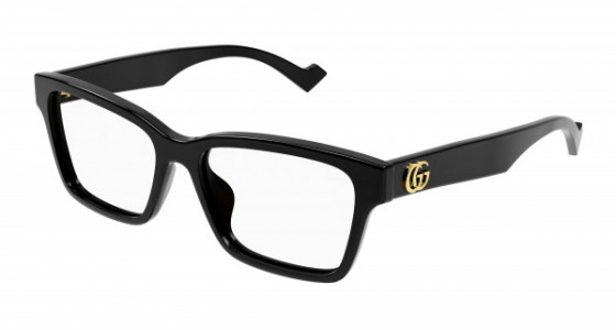 Gucci GG1476OK Eyeglasses, 001 - BLACK with TRANSPARENT lenses