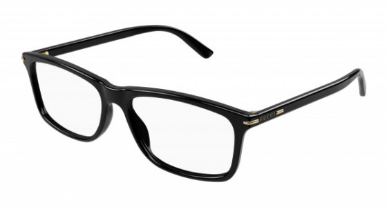 Gucci GG1447O Eyeglasses, 001 - BLACK with TRANSPARENT lenses