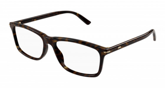 Gucci GG1447O Eyeglasses, 002 - HAVANA with TRANSPARENT lenses